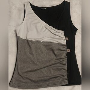 chic Black, White, and Gray Women's Top